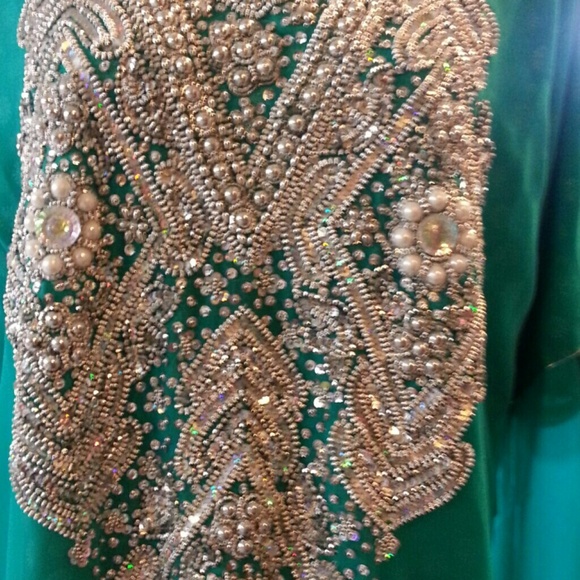 SOLD Teal abaya kaftan morrocco indonesia india - Picture 3 of 4