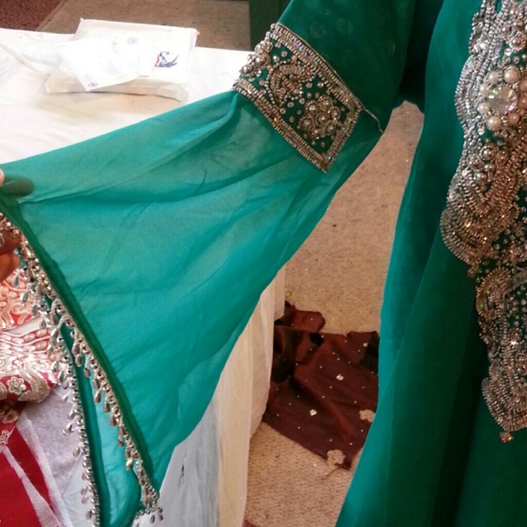 SOLD Teal abaya kaftan morrocco indonesia india - Picture 4 of 4