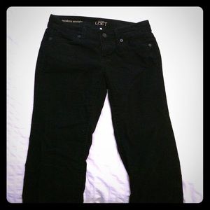 Ann Taylor Loft Black Courdoroy pants