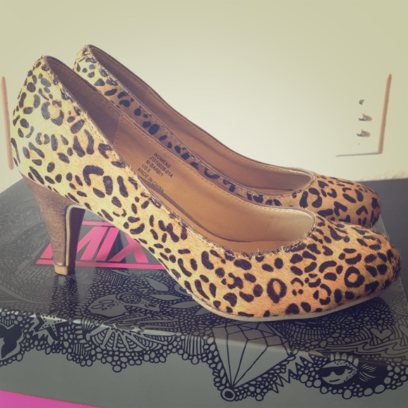 Mix No. 6 Shoes - Animal Print Kitten Heels
