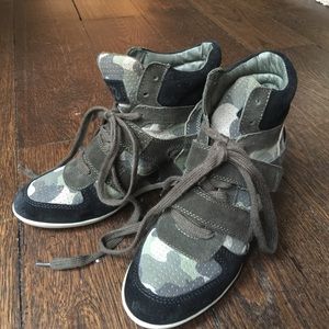 Ash camo wedge sneakers