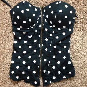 bustier w/  polka dots