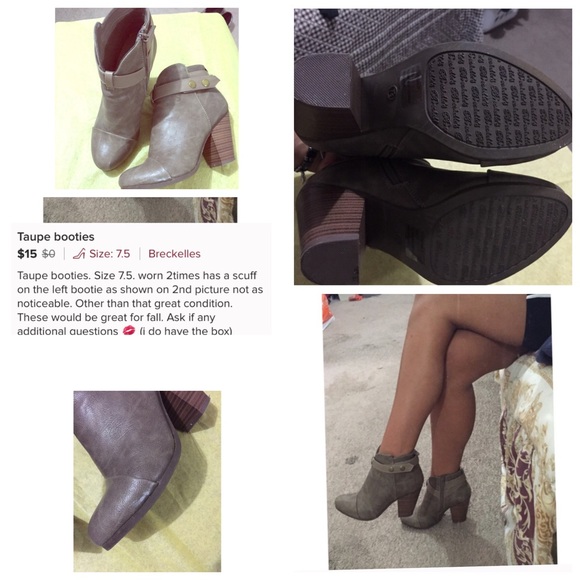Taupe booties