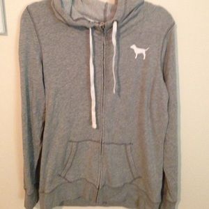 Gray VS hoodie w/ zipper