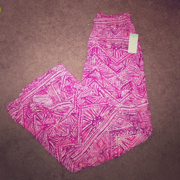 Pink Printed Palazzo Pants