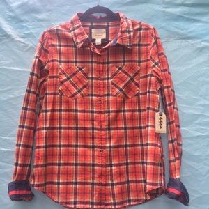 Plaid button down shirt