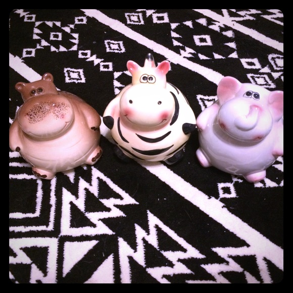 Cute fat animal piggy banks
