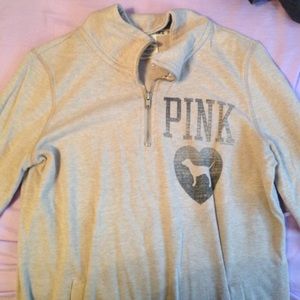 Victoria secrets pink half zip!