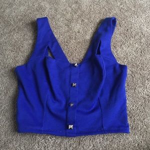 Royal Blue Crop Top