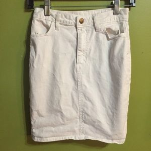 White denim America apparel high wasted jean skirt
