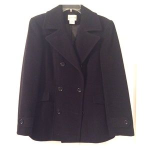 St. John's Bay women's black pea coat