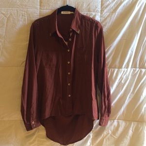 Button down with open back