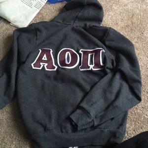 Alpha Omicron Pi (Heather Gray American Apparel)