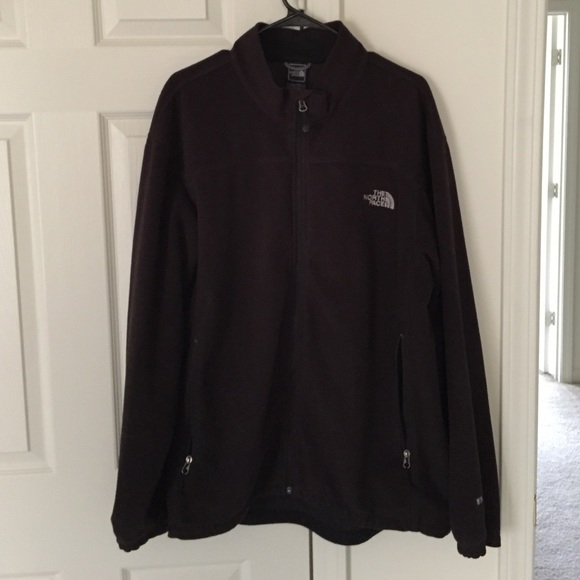 North Face dark brown fleece jacket