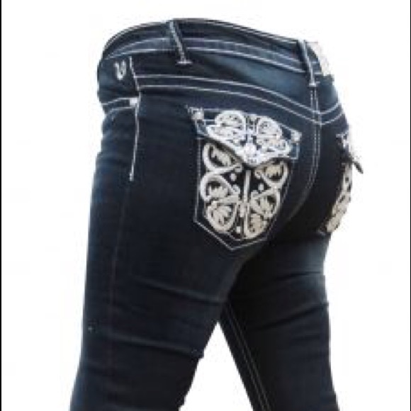 New diva jeans scroll pocket sz 10
