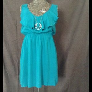Teal blue dress