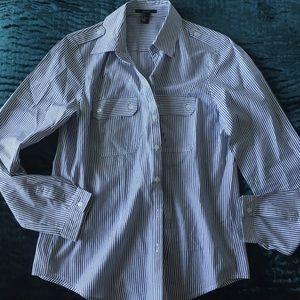 Striped Cotton Button Down