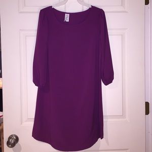 Royal Purple Shift Dress