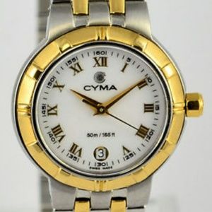 Cyma Swiss .. Ladies Two Tone Wristwatch