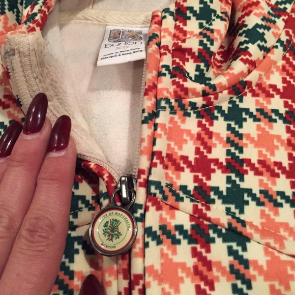 Burton Houndstooth Soft Shell Jacket w Hood - Picture 2 of 4