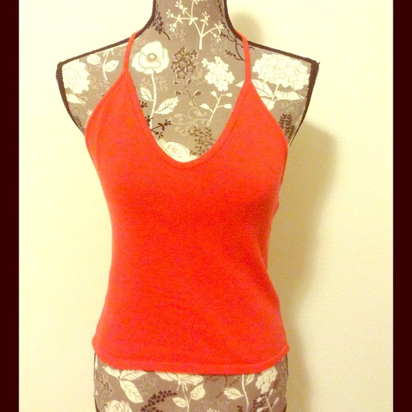 Coral halter top