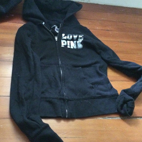 Victoria Secret/ Pink Black Sweater - Picture 2 of 3