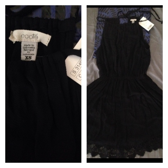 🎉H P🎉U.O. Ecote black crochet dress NWT! Sz. XS - Picture 2 of 4