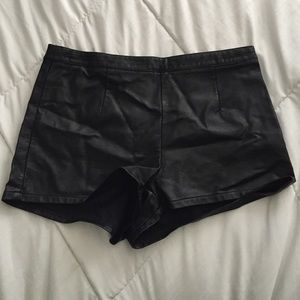 Forever 21 distressed leather shorts