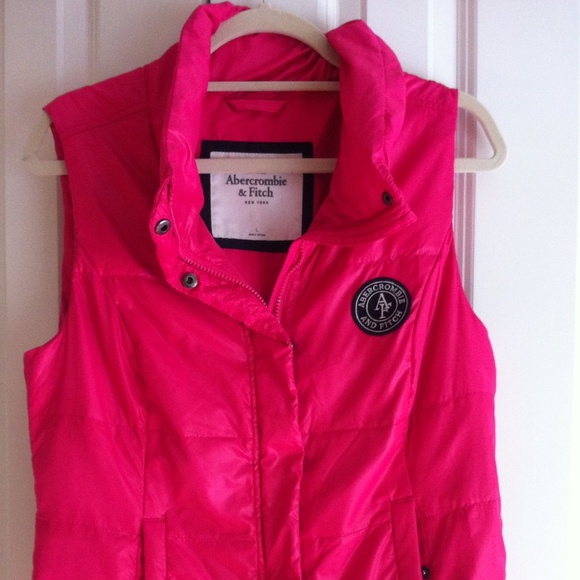 Abercrombie & Fitch Pink Bubble Vest Size L