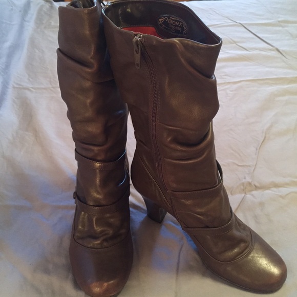 Bronx Brown Steampunk Faux-Leather Boots