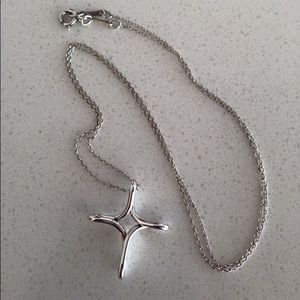Tiffany & Co Sterling Silver Cross Necklace