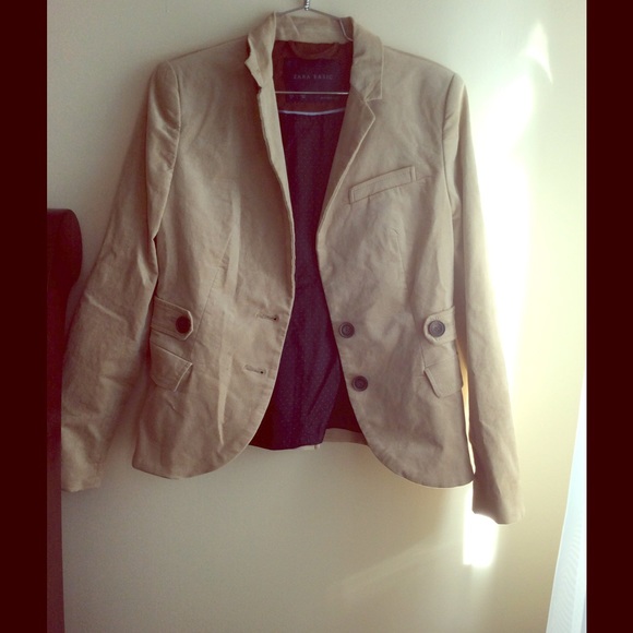 Beige Zara Blazer Jacket