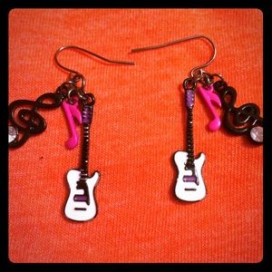 Guitar shaped earrings