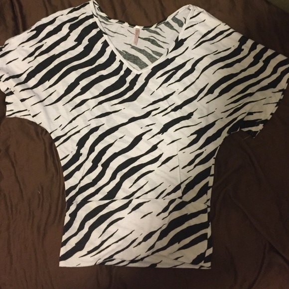 rue 21 zebra printed shirt.
