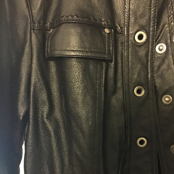 Medium Live a Little black leather jacket - Picture 3 of 4