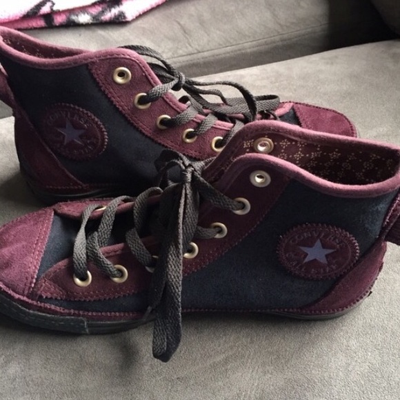 Converse Suede Maroon and Navy