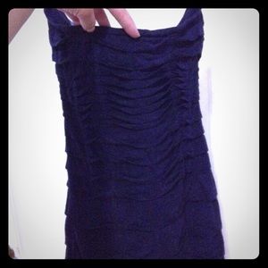 Nikibiki Navy blue ruched strapless dress