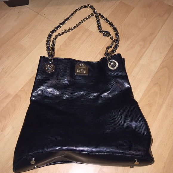 Ivanka Trump black leather bag