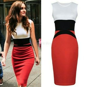 FINAL PRICE-Colorblock red dress