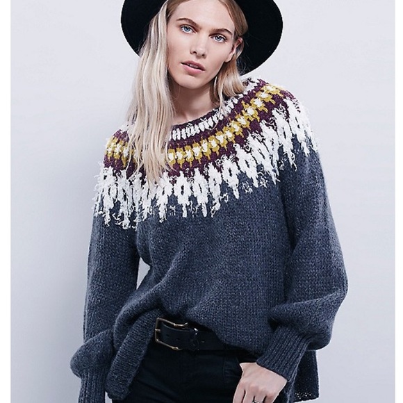 Free People Baltic Fairisle Pullover