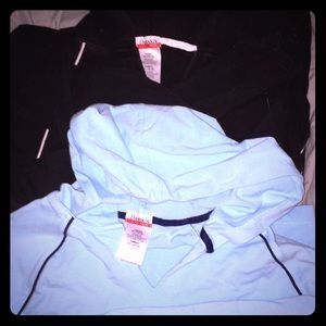Two long sleeve workout tops