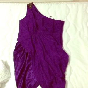Ali Ro purple dress with tapered sides