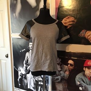 Rock 'n' Roll leather sleeved shirt!