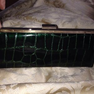 Green clutch wallet