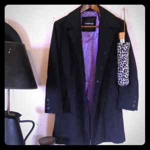 Black and Purple Rain Coat