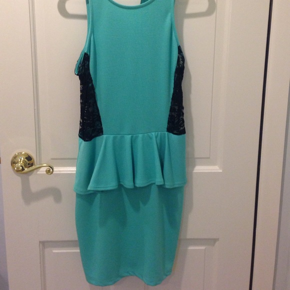 Peplum lace dress