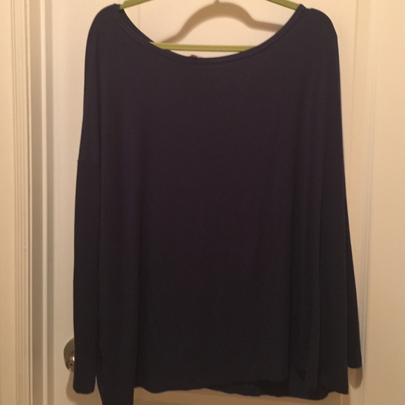 Navy blue piko top