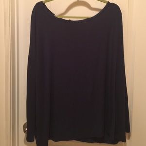Navy blue piko top