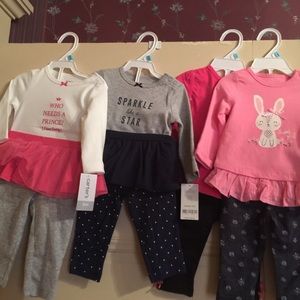 4 infant girls outfits NWT