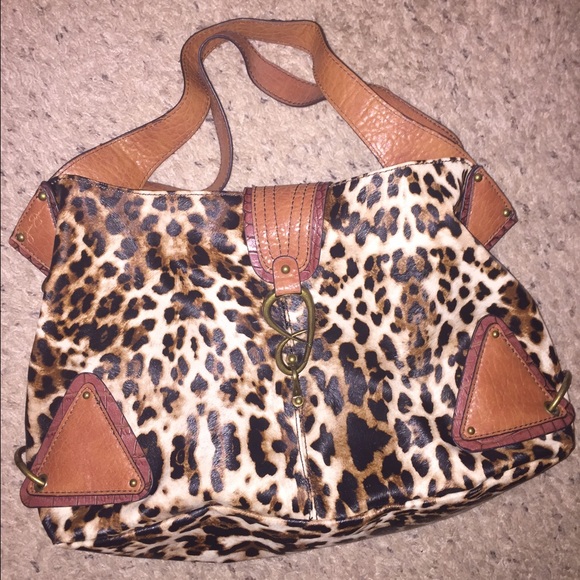 Jessica Simpson leopard hobo bag barely used